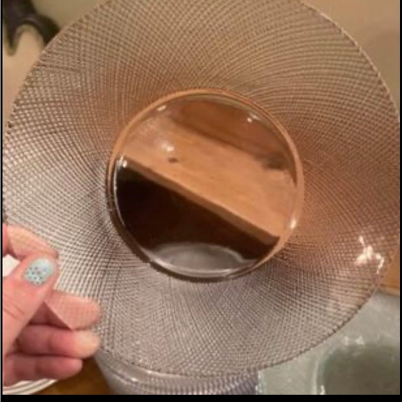 Set of 6 vintage clear 7 1/4” salad plates by Arcoroc diamond swirl pattern USA - Picture 3 of 10